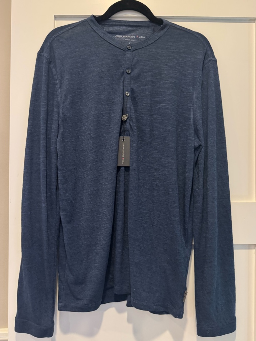 John Varvatos Henley Long-Sleeve Shirt - NWT